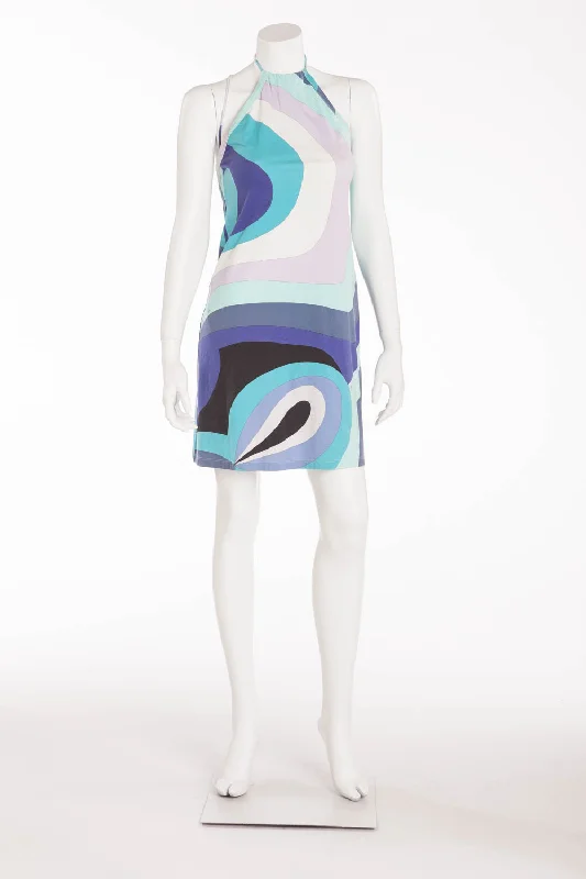 The Best Prices Emillio Pucci - Multi Color Halter Neck Dress