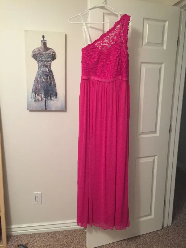 Limited Time Discount David's Bridal Long One Shoulder Lace Bridesmaid Dress F17063