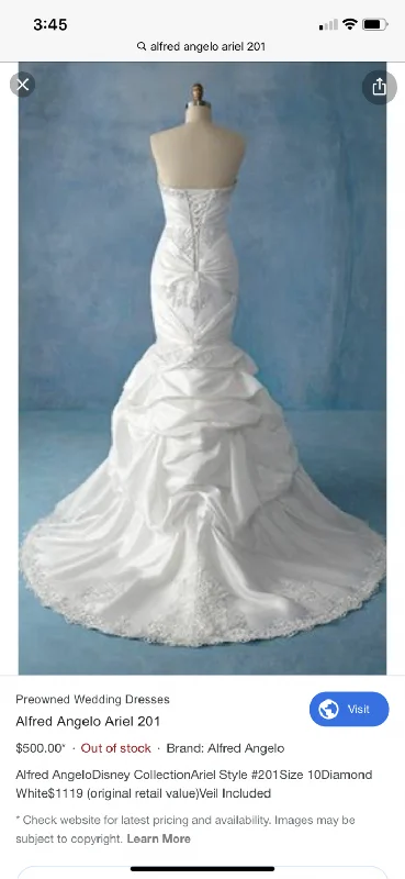 Special Price Alfred Angelo Disney Ariel #201