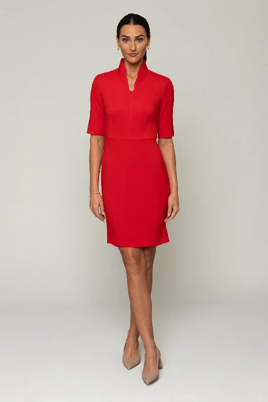 Super Sale Sleeved Evelyn Dress - Power Red