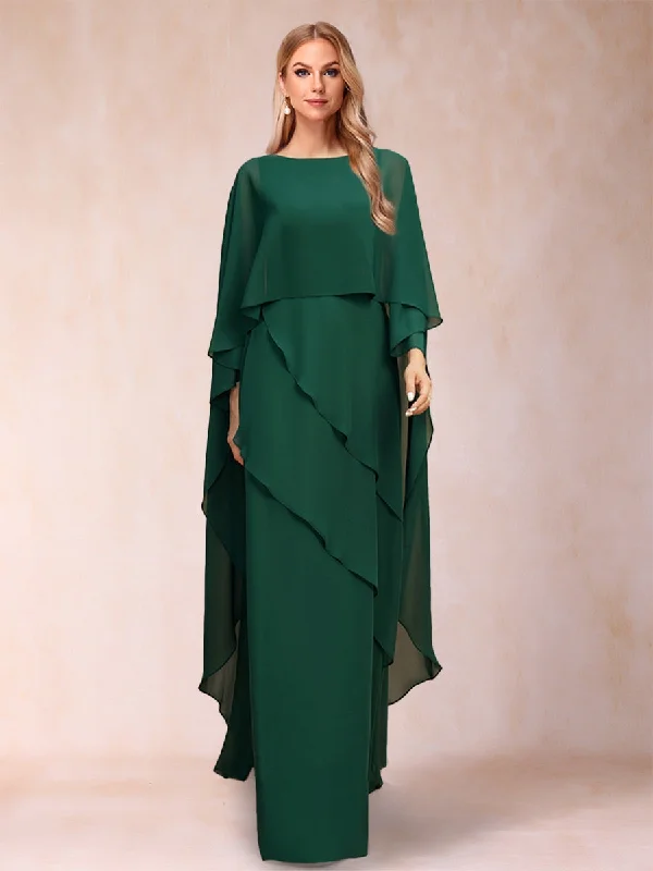 Closeout A-Line/Princess One Piece Scoop Mother of the Bride Dresses with Ruffles