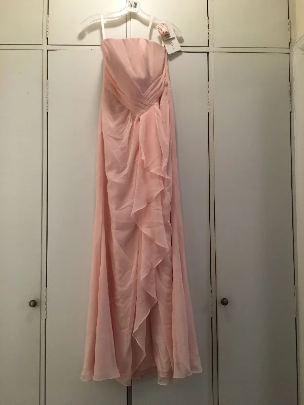 Major Savings David's Bridal Crinkle Chiffon Bridesmaid Dress