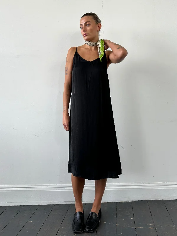 Crazy Deals Hush Satin Cami Sole Slip Dress - L