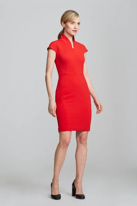 Midnight Madness Evelyn Dress - Power Red