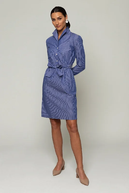Reduced Prices Riley Shirt Dress - Blue and White Stripe