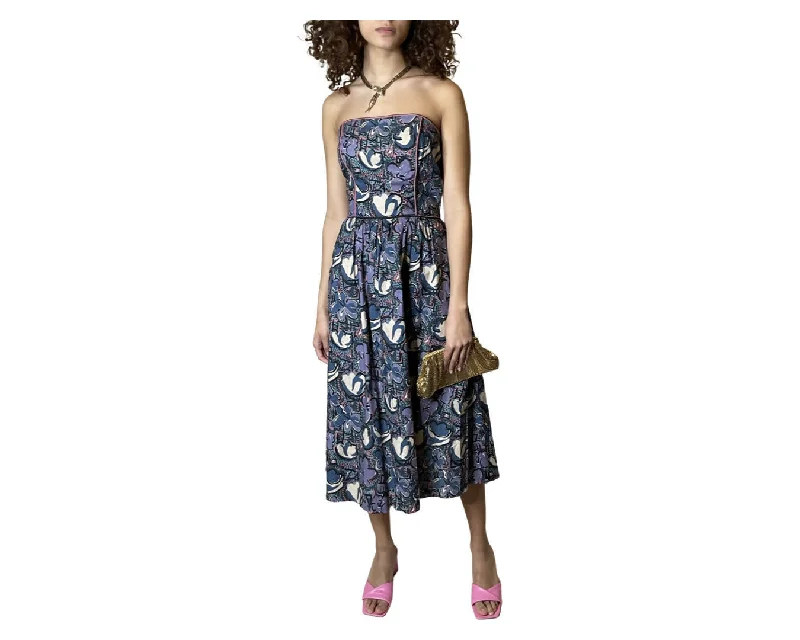 Price Reduction Vintage 1980's Floral Print Sleeveless Dress UK 10 - 14