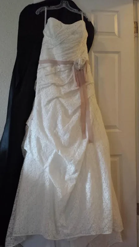 Major Savings Alfred Angelo Hand Draped Modern Vintage Bridal Gown/8523