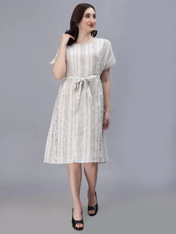 Price Drop Women's White Cotton Kaftan Dress