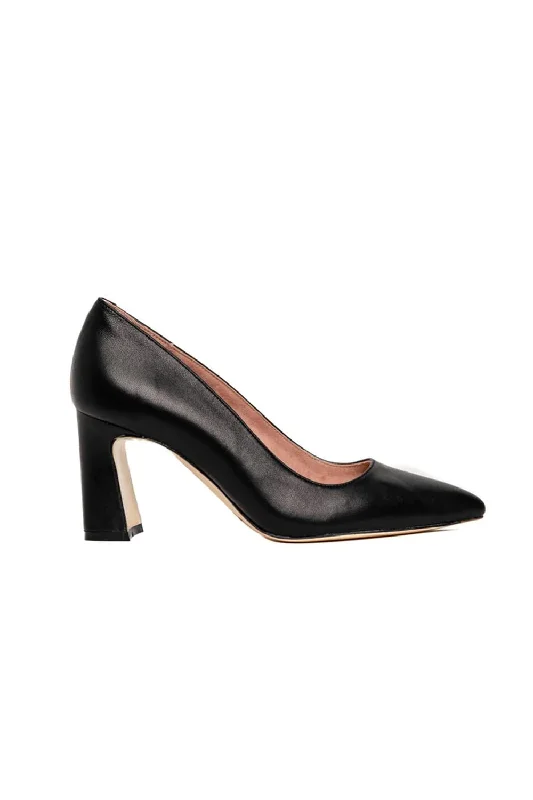Today’s Special Leather Block Heel Pump - Black