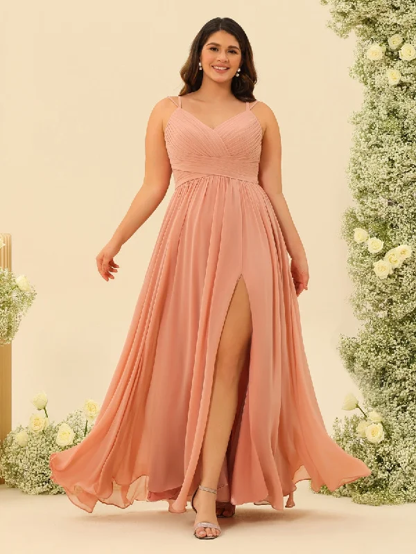Super Sale A-Line/Princess Floor-Length Spaghetti Straps Ruffles Plus Size Bridesmaid Dresses Super Sale A-Line/Princess Floor-Length Spaghetti Straps Ruffles Plus Size Bridesmaid Dresses