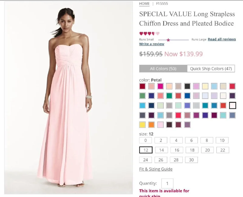 Overstock Sale David's Bridal 31010526