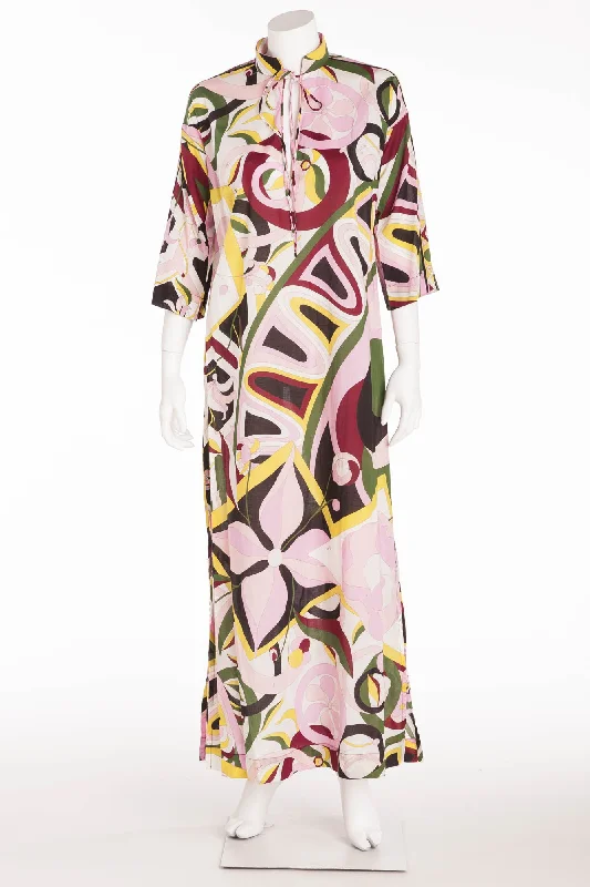 Price Cut Emilio Pucci - 3/4 Sleeve Multicolor Beach Dress - IT 42