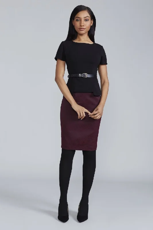 Crazy Savings Chelsea Skirt - Merlot Jacquard