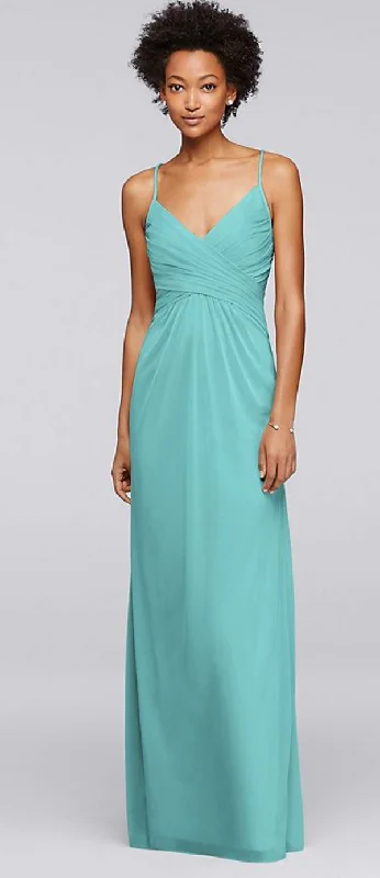 Don't Wait David's Bridal Adjustable Tie-Back Bridesmaid Dress/F19249