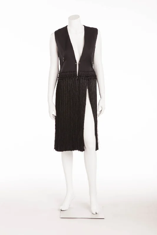 Blowout Deals Maison Martin Margiela - New With Tags Fringed Vest Dress - IT 40