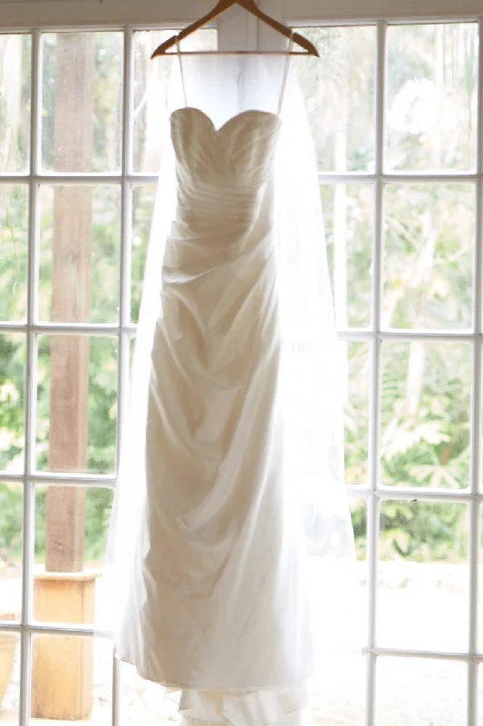 Deal Frenzy David's Bridal Taffeta Ruched A-Line/9WG3243