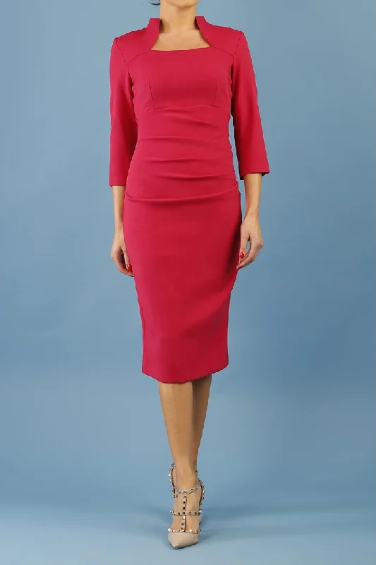 Exclusive Preview Plaza Dress - Raspberry Pink