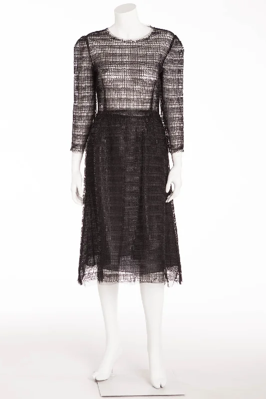 Super Sale Dolce & Gabbana - NWT Raffia-Effect Embroidered Tulle Dress - IT 42