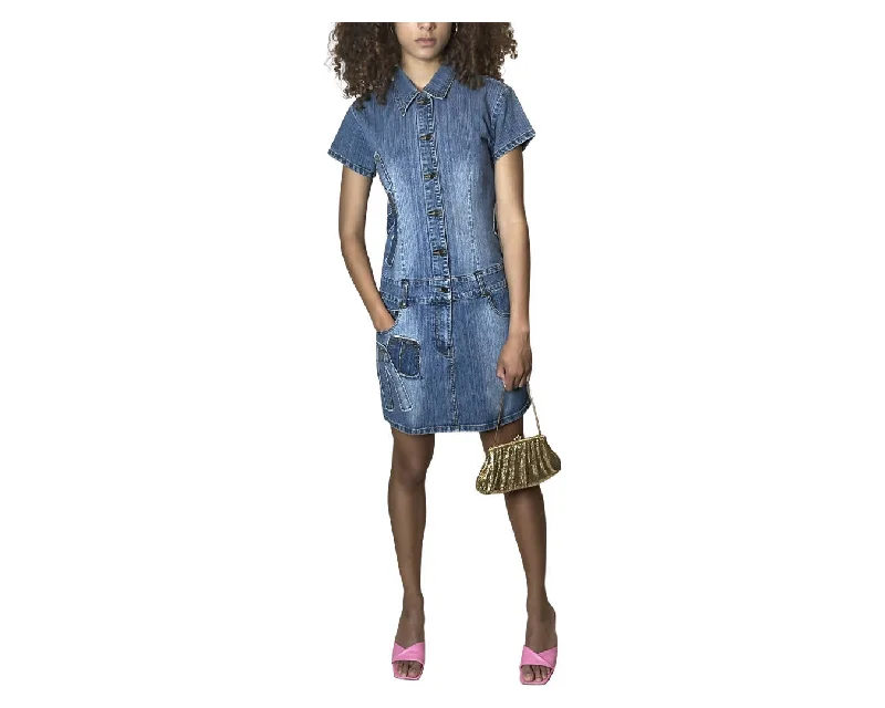 Price Drop Alert Amazing Vintage 1990's Denim Dress UK 12 - 14