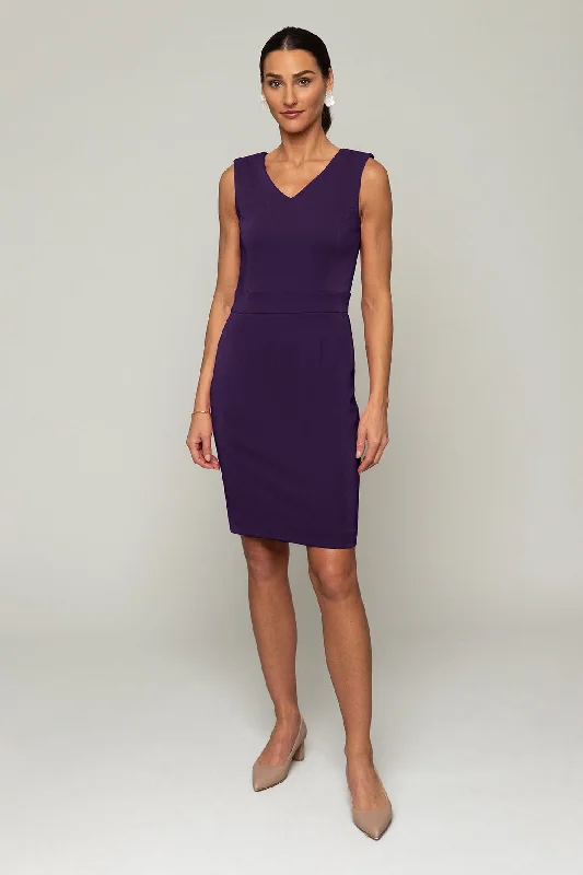 Clearance Sale Alyssa Dress V Back - Eggplant