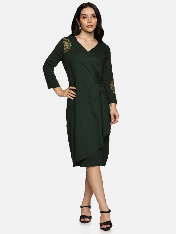 Price Slash Women Print Wrap Dress