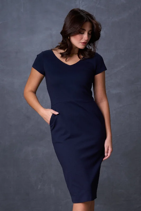 Stock Clearance The Aria Dress Navy