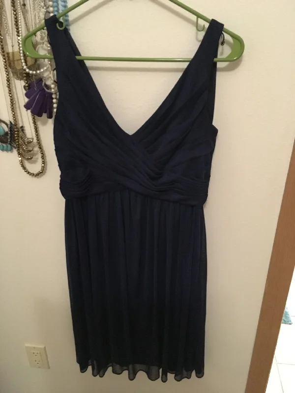 Mega Sale David's Bridal Short Mesh Dress with Cowl Back