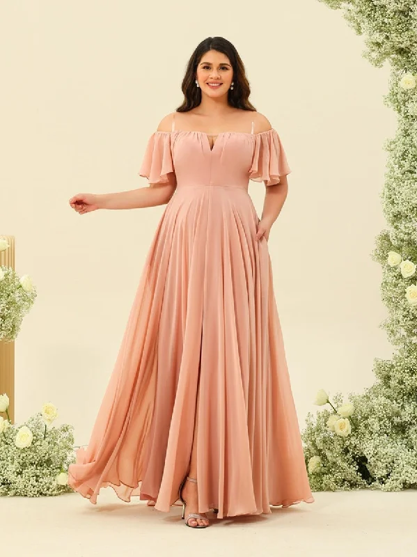 Can't Miss A-Line/Princess Floor-Length Off-the-Shoulder Plus Size Bridesmaid Dresses Can't Miss A-Line/Princess Floor-Length Off-the-Shoulder Plus Size Bridesmaid Dresses