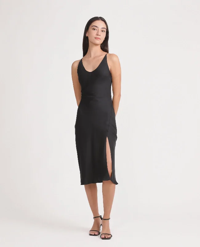 Huge Discounts Silk Open Back Slip dress