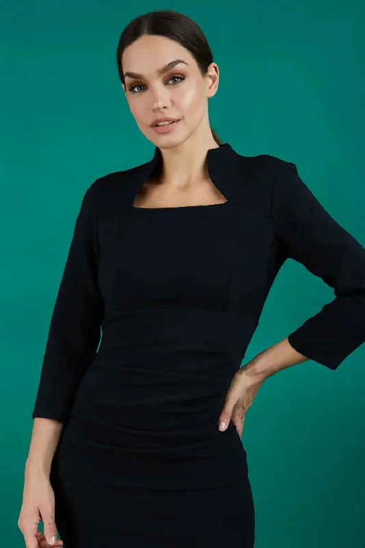 Quick Sale Plaza Dress - Dark Navy