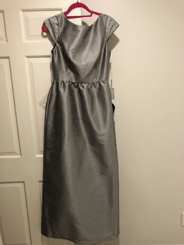 Final Clearance Alfred Sung D569 dupioni fl bateau neck dress