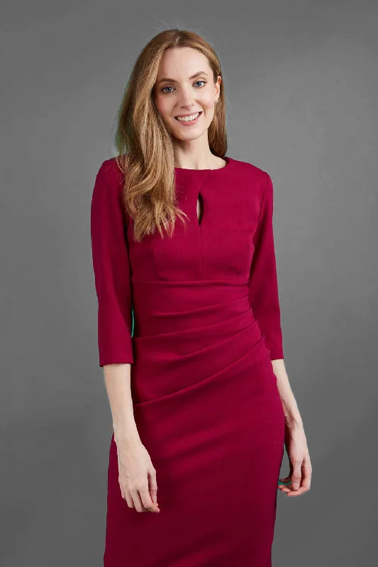 Sneak Peek Sale Ubrique Dress - Wine