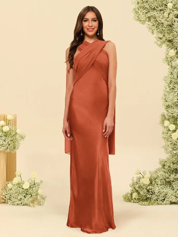 Weekend Special Sheath/Column Halter Sleeveless Floor-Length Lace-Up Bridesmaid Dresses Weekend Special Sheath/Column Halter Sleeveless Floor-Length Lace-Up Bridesmaid Dresses