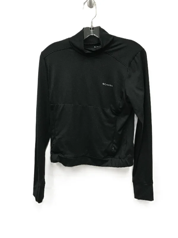 Massive Deals Black Athletic Top Long Sleeve Collar By Columbia, Size: S