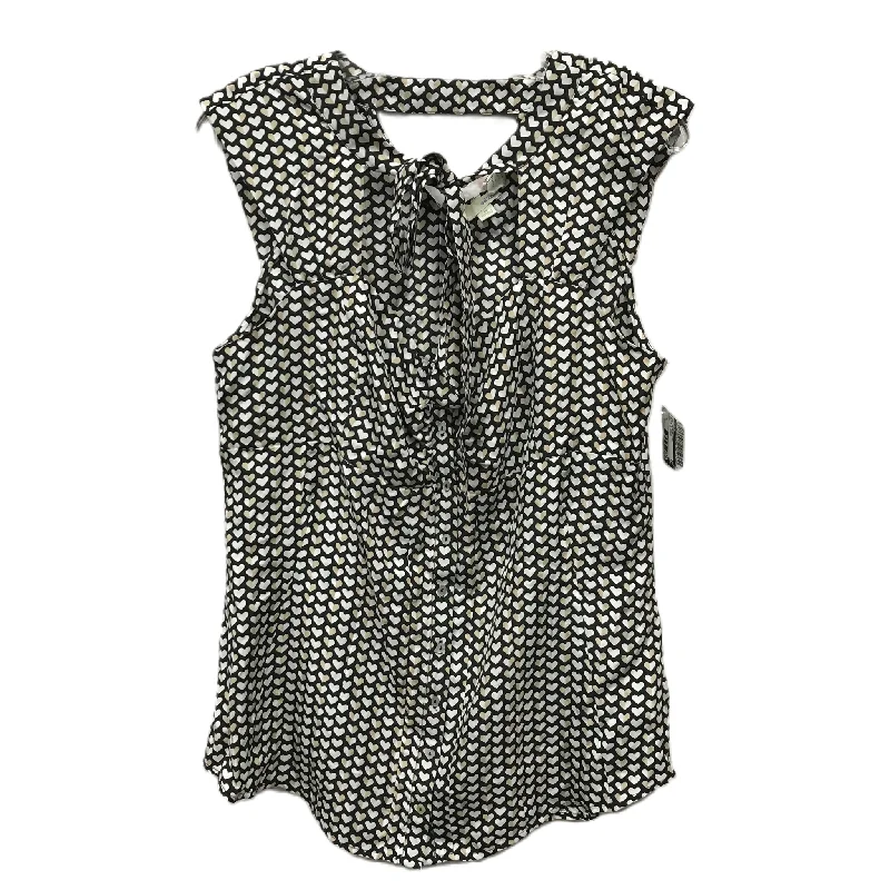 Limited Availability Black & Cream Top Sleeveless By Odille, Size: L