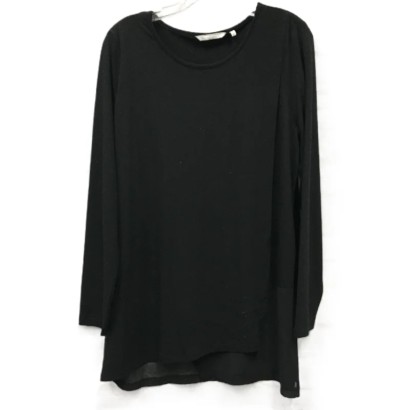 Act Now Black Top Long Sleeve By Soft Surroundings, Size: L