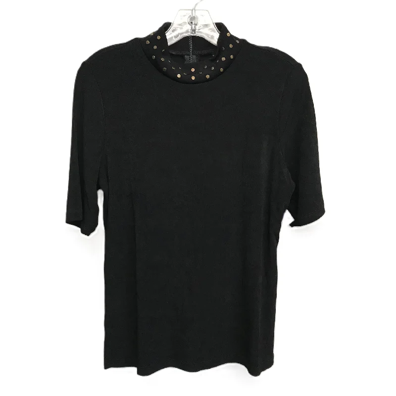 Huge Savings Black Top Short Sleeve By Chicos, Size: M