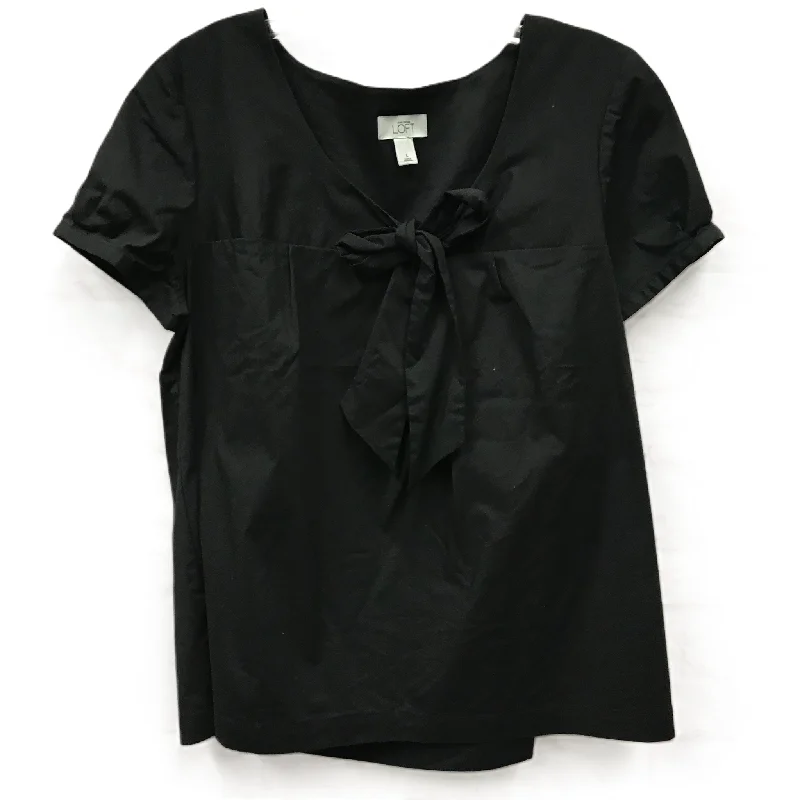 Deal Dash Black Top Short Sleeve By Loft, Size: L