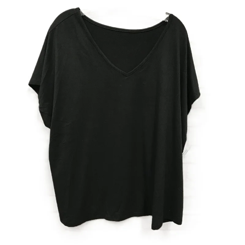 Loyalty Reward Black Top Short Sleeve By Shein, Size: 3x