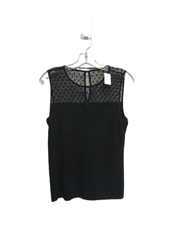 Black Top Sleeveless By Ann Taylor, Size: M