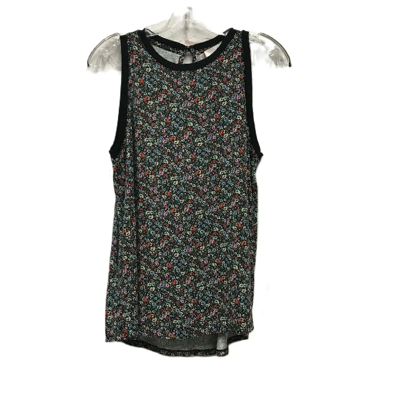 Black Top Sleeveless By Loft, Size: M