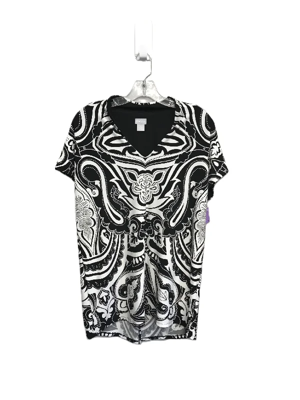 Bargain Blast Black & White Top Sleeveless By Chicos, Size: S