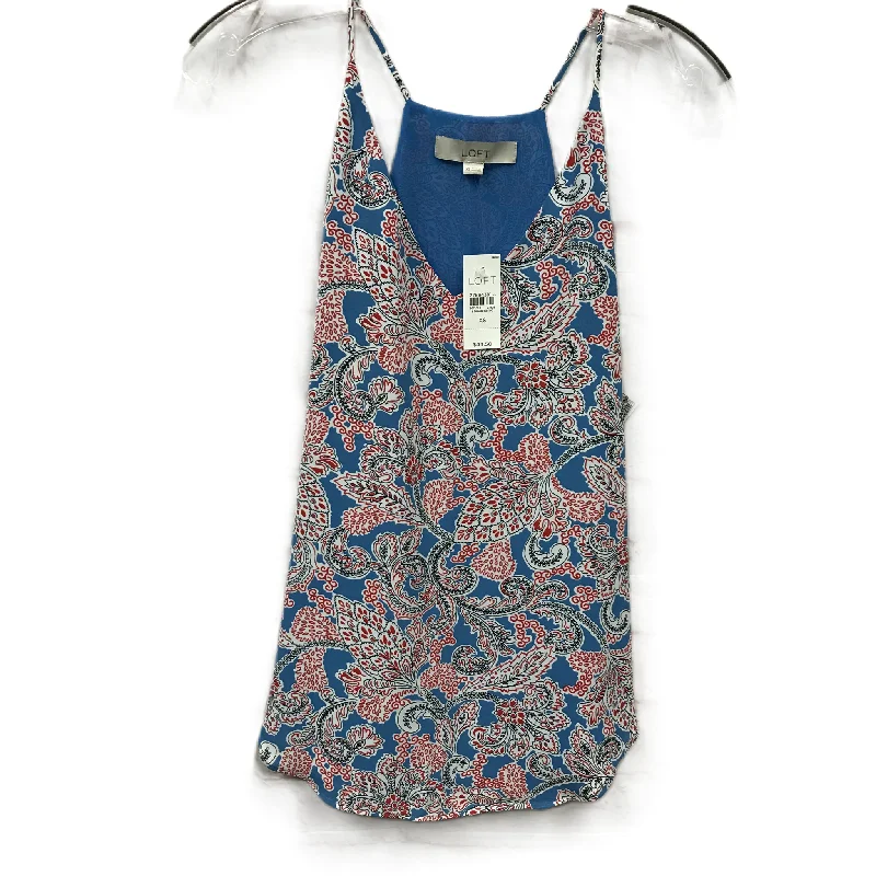 Discount Deals Blue Red & White Top Sleeveless By Loft, Size: Xs