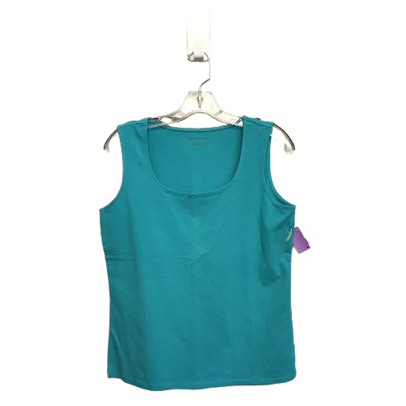Price Meltdown Blue Tank Top By Coldwater Creek, Size: M