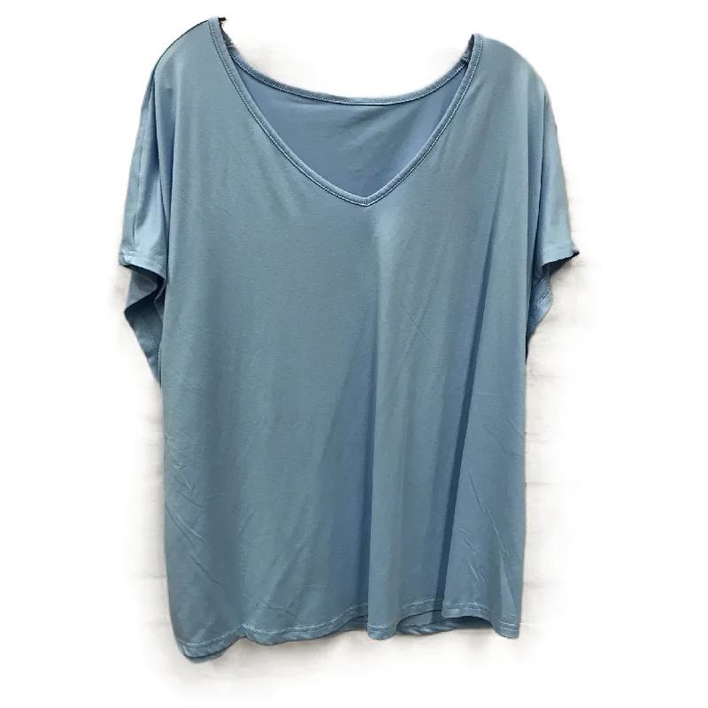 Price Buster Blue Top Short Sleeve By Shein, Size: 3x