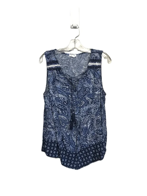 Deal Frenzy Blue Top Sleeveless By Westport, Size: L