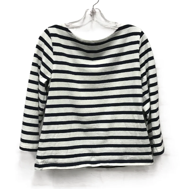 Can't Miss Blue & White Top Long Sleeve By J. Crew, Size: M