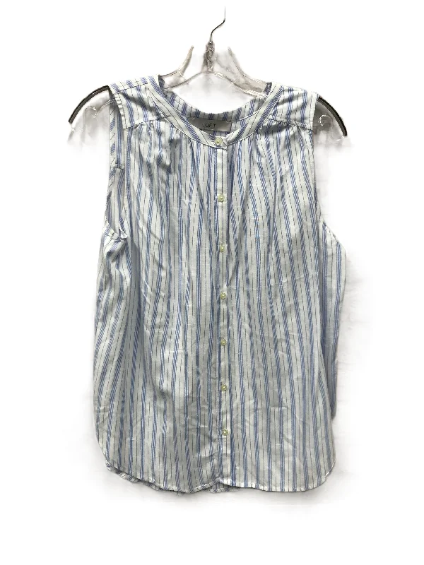 The Best Prices Blue & White Top Sleeveless By Loft, Size: S