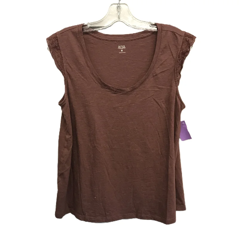 Take Advantage Brown Top Sleeveless By Ana, Size: M