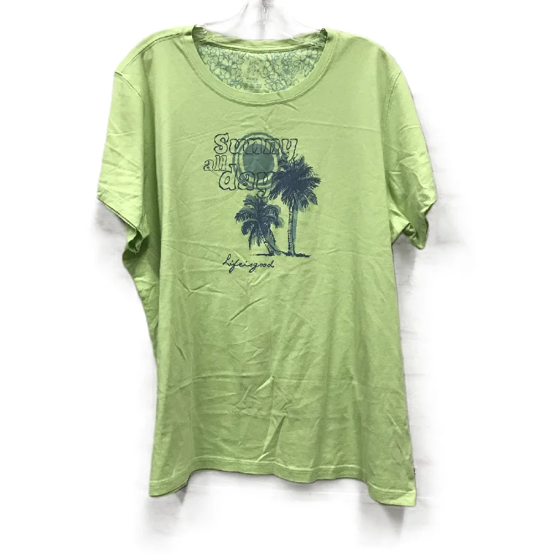 Big Savings Green Athletic Top Short Sleeve By Life Is Good, Size: Xxl